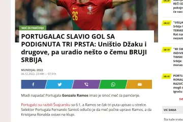 Srpski portali slave potez portugalskog junaka: 'Uništio Xhaku i drugove pa učinio nešto o čemu bruji Srbija'