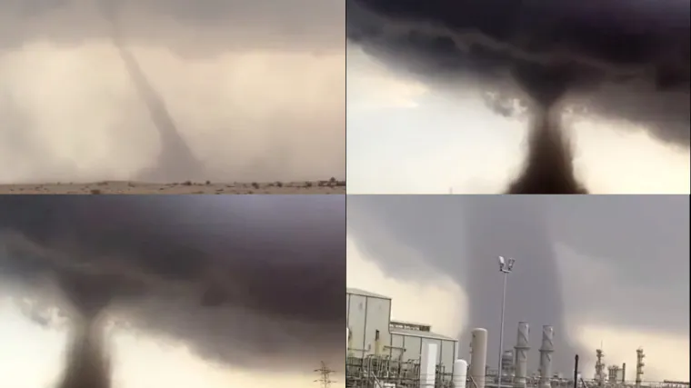 Pogledajte snimke apokalipse uoči utakmice Hrvatske i Brazila: Veliki tornado i tuča pogodili Katar