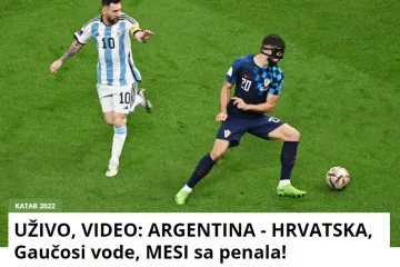 Srpski mediji raspisali se nakon dvojbenog penala Argentine i drugog pogotka: 'Hrvati plaćaju kaznu'