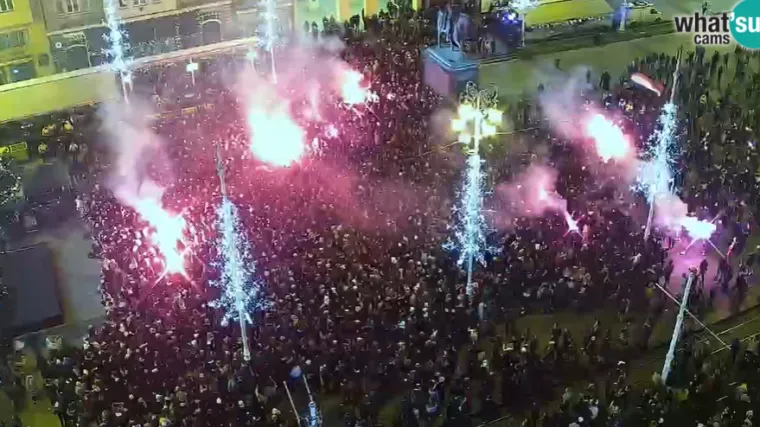 Atmosfera na zagrebačkom Trgu dok su Vatreni ratovali s moćnom Argentinom