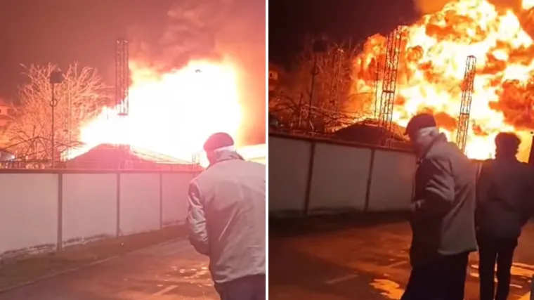 VIDEO Golemi požar u skladi&scaron;tu s lako zapaljivim materijalima, čula se i eksplozija