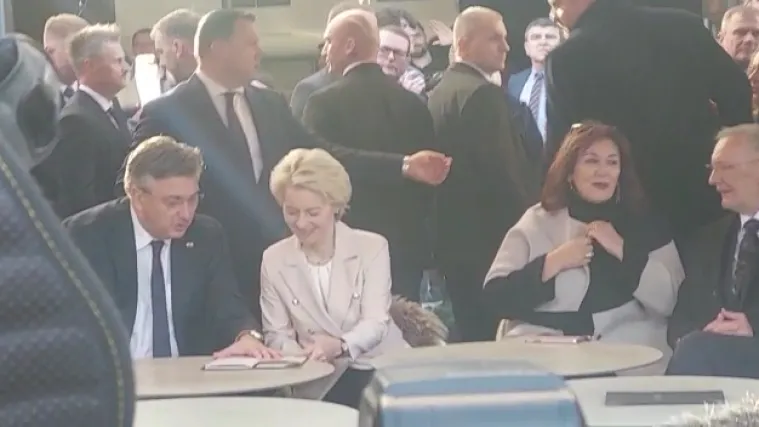 VIDEO Plenković i von der Leyen stigli u Zagreb: Premijer počastio šeficu EK kavom
