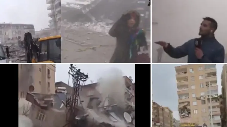 VIDEO &Scaron;ire se snimke uru&scaron;avanja čitavih nebodera. Reporter se javljao uživo, a onda je krenuo užas