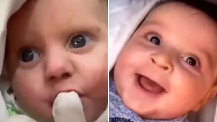 VIDEO Beba cuclala rukavicu spasioca, na&scaron;li je nakon 107 sati, a sad se smije od sreće!