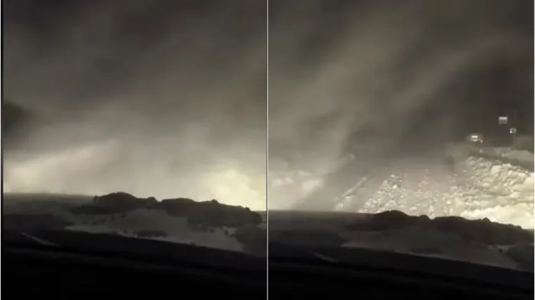 Pogledajte zastra&scaron;ujuću snimku: Vozač se kroz olujno nevrijeme probijao prema Dalmaciji