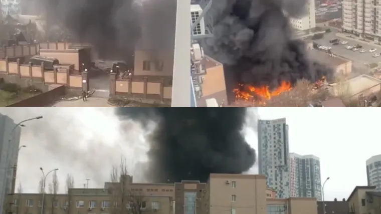 Eksplodiralo u zgradi ruske službe sigurnost: &Scaron;ire se snimke, sve gori, suklja gusti crni dim