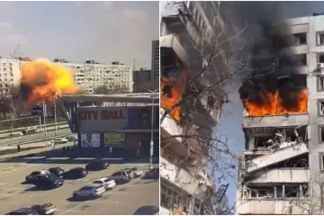 Stravična snimka iz Zaporižja: Rusi raketirali stambenu zgradu, ima mrtvih