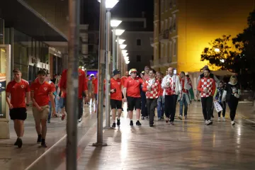 Velšani nisu skidali osmijeh s lica. Ovako su sinoć izgledale splitske ulice nakon utakmice