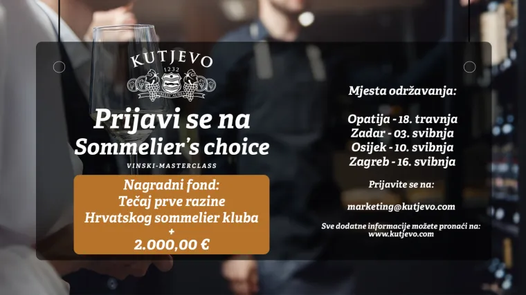 Prijavite se na veliko natjecanje Kutjevo Sommeliers Choice