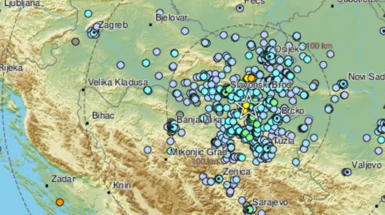Tlo ne miruje. Iza ponoći potres magnitude 4,3 po Richteru zatresao susjedstvo, osjetio se i u Slavoniji