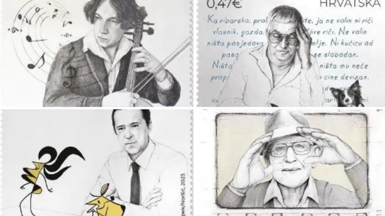 Branko Lustig, Du&scaron;an Vukotić, Miljenko Smoje, Jure Tkalčić - znameniti Hrvati na novim po&scaron;tanskim markama