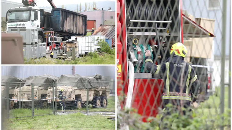 Eksplozija u dvori&scaron;tu Remontnog zavoda MORH-a: Tri osobe ozlijeđene u požaru, među njima su dva vojnika