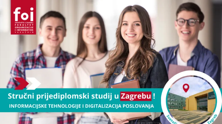 Fakultet organizacije i informatike otvara studij i u Zagrebu, jedini koji povezuje poslovna znanja i informatiku!
