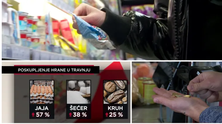 Ima li kraja divljanju cijena? Jaja su skuplja čak 57 posto, &scaron;ećer 38 posto, a kruh 25 posto. 'Krpamo jedva kraj s krajem'