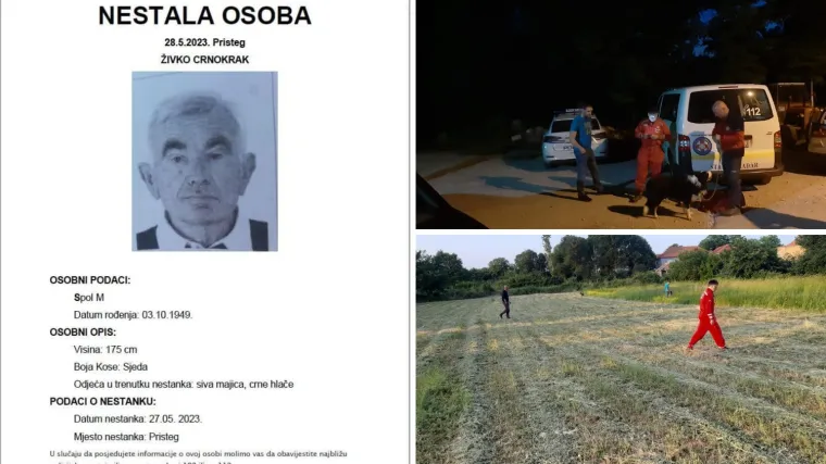 Velika potraga za 74-godi&scaron;njim Živkom. Traži ga policija, HGSS i mje&scaron;tani: 'Pomažu nam i članovi njegove obitelji'