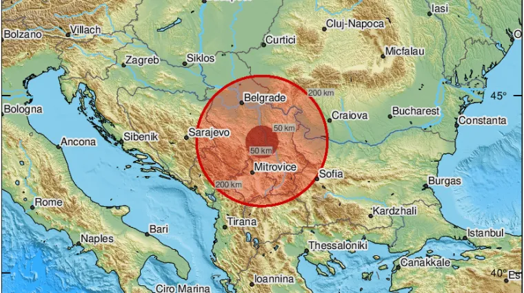 Umjereno jak potres prodrmao centralnu Srbiju: 'Zatreslo se malo jače, trajalo je dobrih pet sekundi'