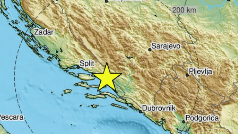 Novo podrhtavanje zaprepastilo Hrvate: Potres od 3,4 po Richteru pogodio područje oko Makarske