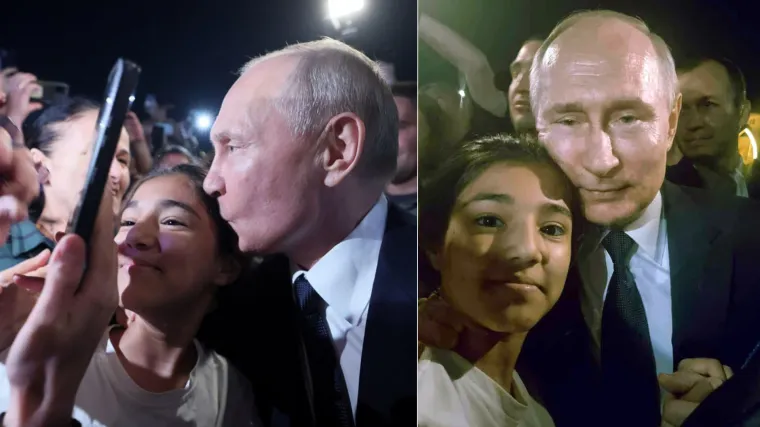 Putin poput rock zvijezde! Ljubio u glavu tinejđericu, radio selfije, ali stručnjaci upozoravaju: 'Nešto ovdje ne štima'