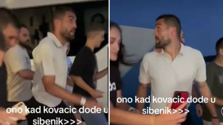 Kovačića u &Scaron;ibeniku okružili fanovi, jedan opsovao Boga. Svi bruje o Mateovoj reakciji