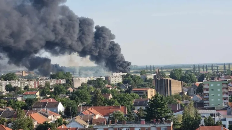 Gusti crni dim uznemirio Osječane: Poznato je &scaron;to se zapalilo, a gorjelo je 15 hektara povr&scaron;ine