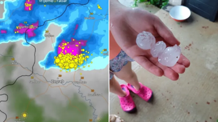 Nevrijeme koje je protutnjalo Slovenijom zahvatilo i dio Hrvatske: Jaka tuča poharala Zagorje!