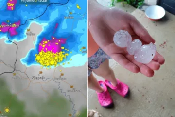 Nevrijeme koje je protutnjalo Slovenijom zahvatilo i dio Hrvatske: Jaka tuča poharala Zagorje!