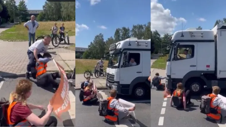 Aktivisti blokirali cestu, vozaču prekipjelo pa se prvo s njima fizički obračunao, a onda sjeo za volan i dodao gas...