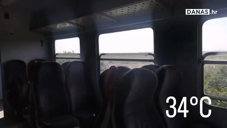 VIDEO Putovali vi&scaron;e od sat vremena na 34 stupnja, u limenom vagonu, bez klime. Pitao je konduktera za&scaron;to
