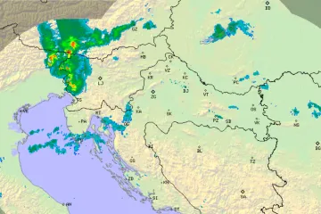 Stiže nova runda nevremena iz Slovenije. Ovako trenutno izgleda. Narančasti meteoalarm za pet regija