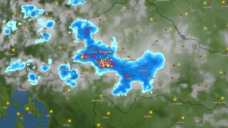 Slovenski lovci na oluje najavili: 'Superćelija se kreće prema Hrvatskoj, mogući su grmljavinski pljuskovi i tuča'