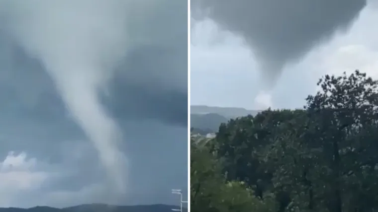 VIDEO U Sloveniji snimljen tornado. Vjetar je puhao 107 km/h, pojavio se iznad kuća