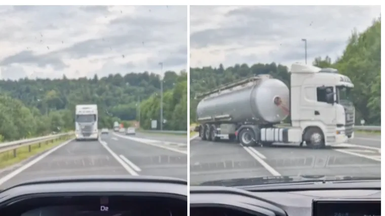 VIDEO Vozio cisternu u krivom smjeru pa se okrenuo kroz četiri trake, iako su mu automobili dolazili u susret