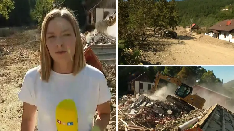 RTL na sjeveru Slovenije koja zbraja štete od poplava. '400 kuća je uništeno. Za ponedjeljak proglašen Dan solidarnosti'