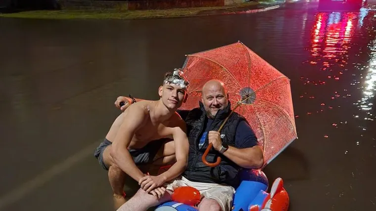 Nadrealni prizori u Osijeku: Neki su nevrijeme iskoristili za dobru zabavu na luftićima