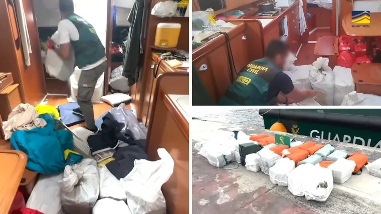 VIDEO Hrvat i Srbin uhićeni kod Kanarskih otoka. &Scaron;panjolska policija prona&scaron;la 700 kg kokaina na brodu