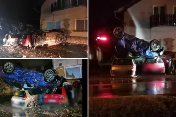 Nesvakidašnja nesreća u Slatini: Pijan izgubio kontrolu nad autom i izazvao raspašoj na parkiralištu