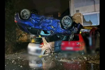 Pa kako mu je ovo pošlo za rukom?! Pogledajte prizore nevjerojatne prometne nesreće u Slatini