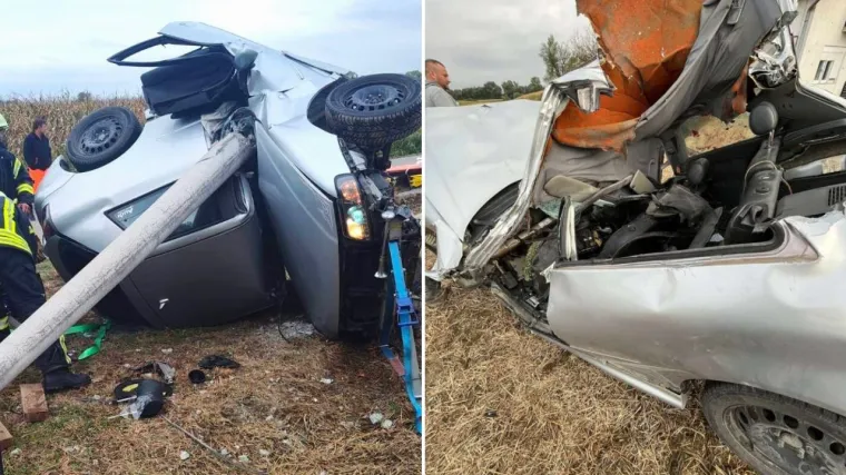 FOTO Stravične slike s mjesta nesreće! Vozač pukom srećom preživio: 'Nije bio ni vezan'