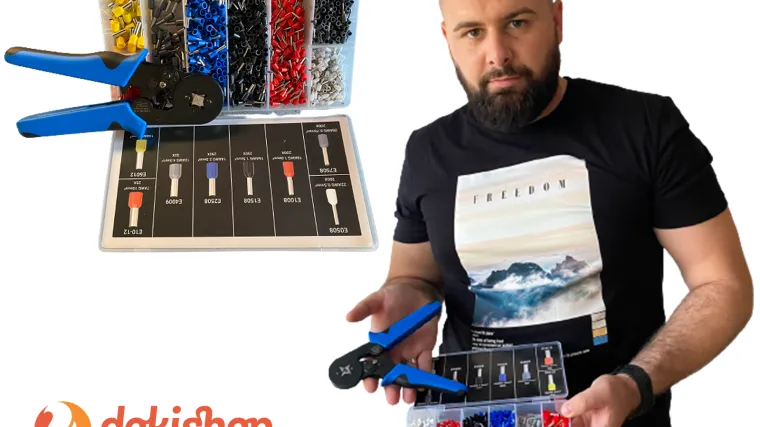 Set klije&scaron;ta za krimpanje s 1200 kabelskih zavr&scaron;etaka