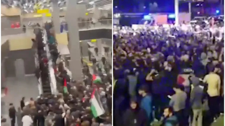 Muškarci čuli da stiže avion iz Izraela pa upali u zgradu, rušili ograde i čupali vrata; Izraelci pozvali Ruse: 'Zaštitite ih'