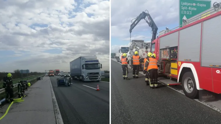 VIDEO Ogromna gužva na zagrebačkoj obilaznici. Zbog sudara potpuno prekinut promet, vatrogasci na terenu