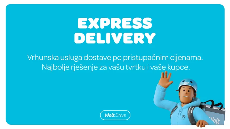 Konzum Express omogućio ekspresnu dostavu za svoje korisnike putem Wolt Drive-a, usluge Wolt ekspresne dostave koju već koriste stotine trgovina