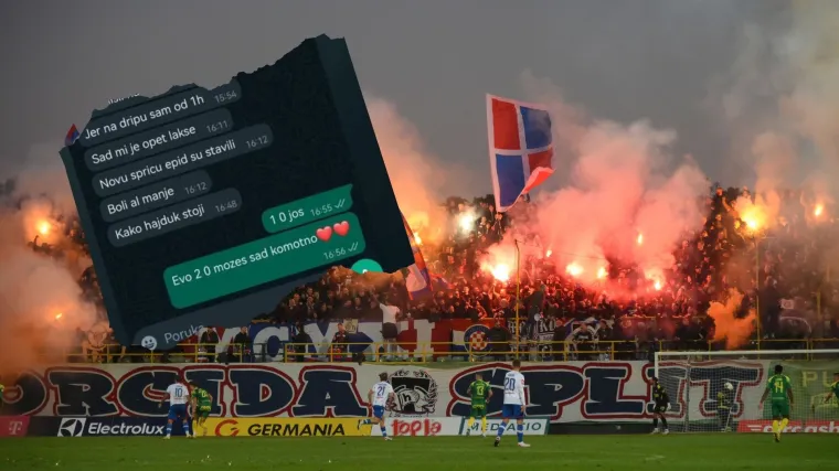 Iz rađaonice pitala kako stoji Hajduk, prepiska postala hit! 'Evo 2-0, možeš sad komotno'