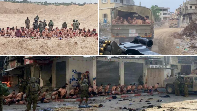 Ponižavajuće fotografije iz Gaze! Palestinci kleće ogoljeni pred izraelskom vojskom