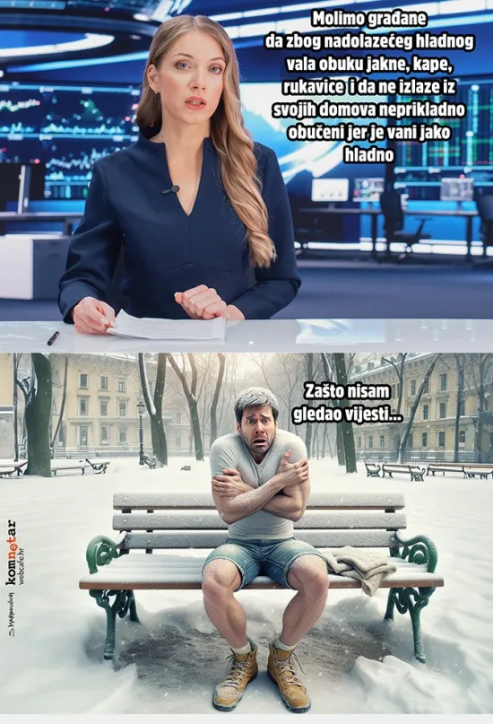 Gledajte vijesti, ne riskirajte život