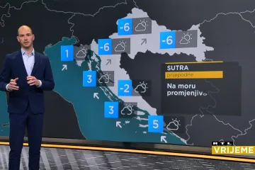 Čeka nas još jedna oblačna i promjenjiva nedjelja, početkom tjedna moguć snijeg