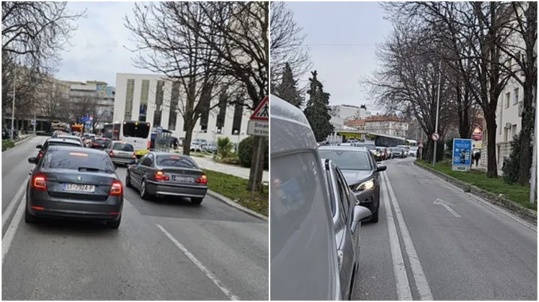 Prometni krkljanac u Splitu: Zbog radova na cesti 'nabujala' kolona vozila