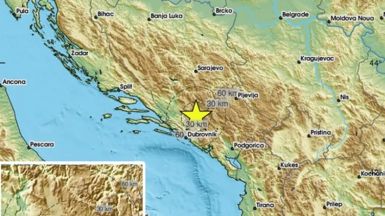 Novi potres jačine 3,3 u BiH probudio je i Dubrovčane: 'Bilo je strašno, probudilo me'