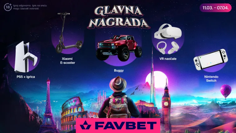 Uz Favbet novu promociju i budi jedan od osvajača glavne nagrade koja će ti pomoći u putovanju