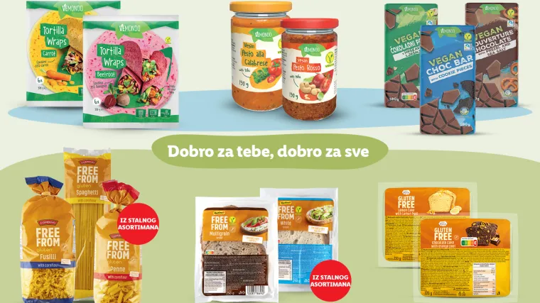 Otkrij fantastičnu ponudu veganskih, vegetarijanskih i proizvoda bez glutena u Lidlu